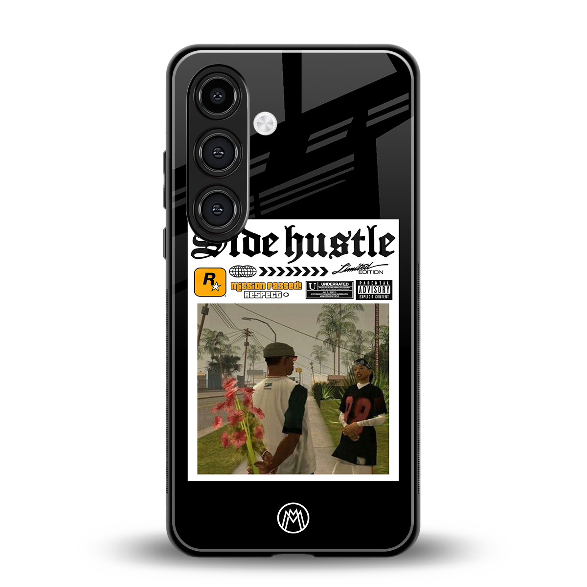 side hustle back phone cover | glass case for samsung galaxy s24 plus