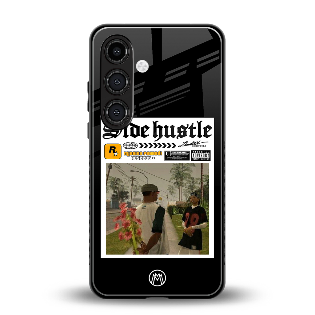 side hustle back phone cover | glass case for samsung galaxy s24 fe