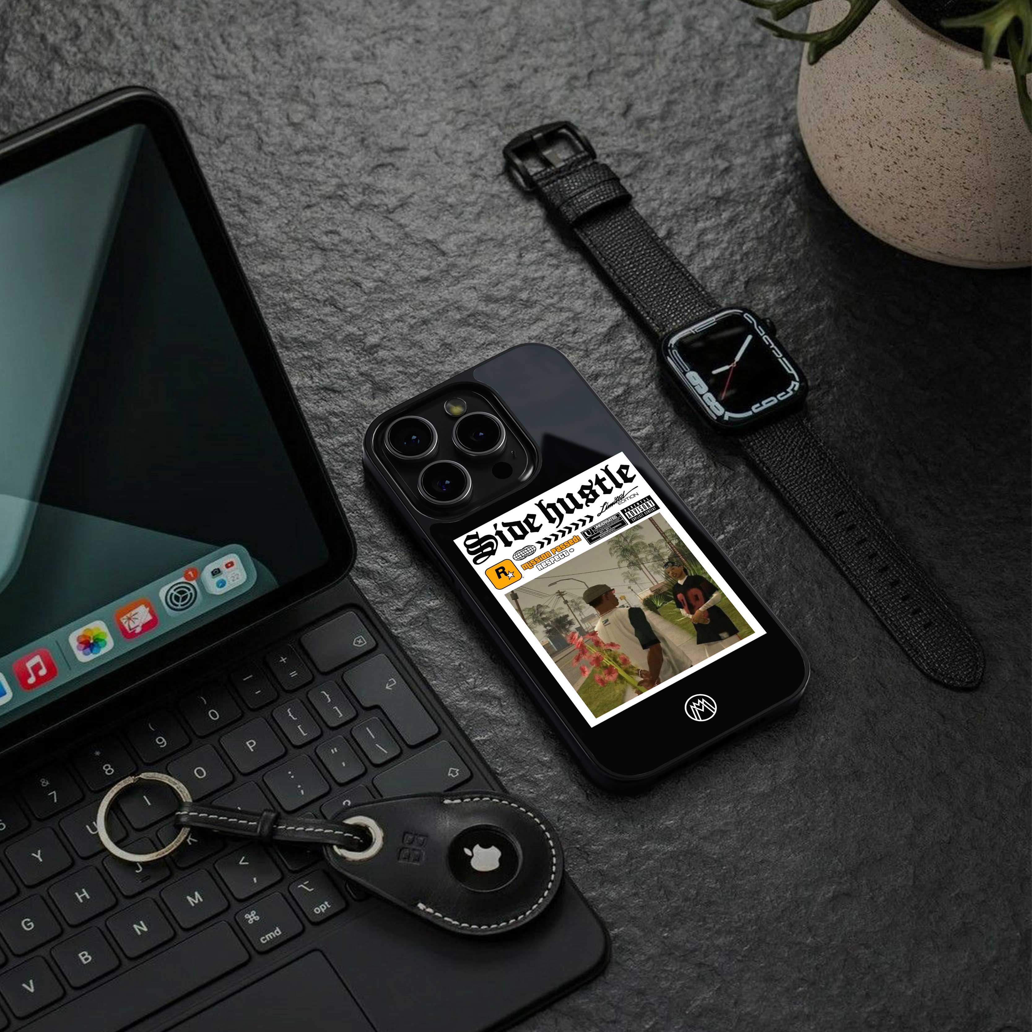 side hustle back phone cover | glass case for oneplus nord 3