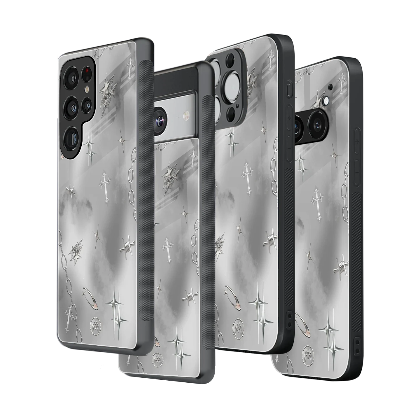 Stylish Glass Back Case for All Smartphones iPhone, Samsung, OnePlus, Pixel, Redmi, Oppo, Vivo, Motorola