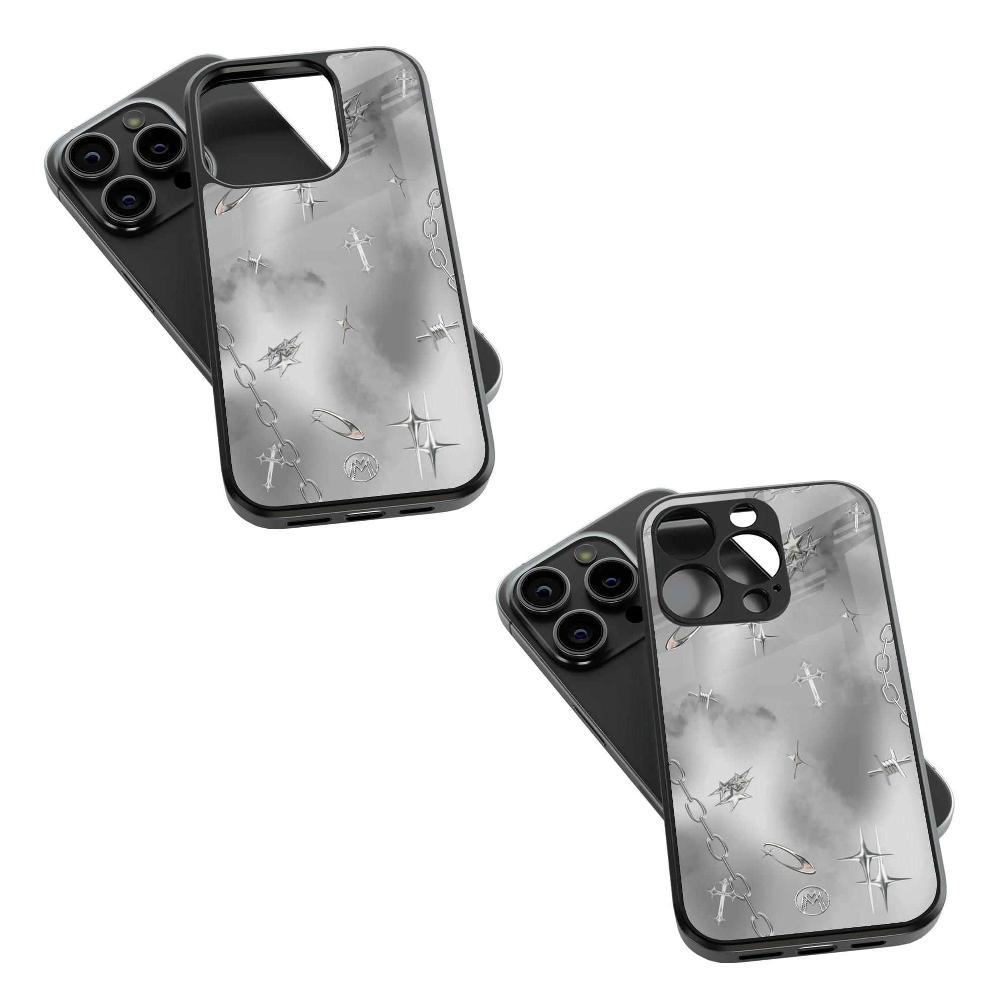 Trendy Glass Back Mobile Case for iPhone, Samsung, Redmi, OnePlus, Google Pixel, Motorola