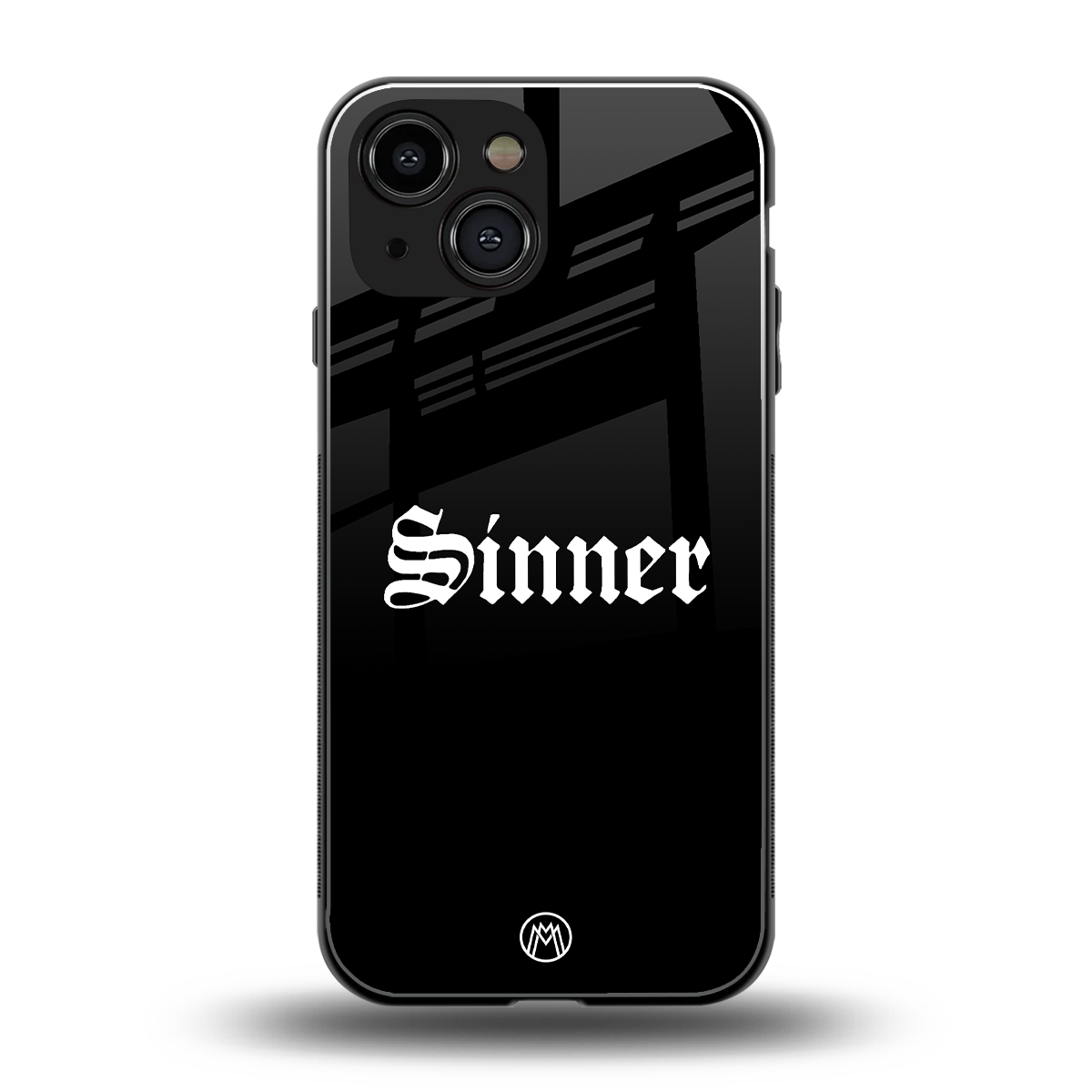 sinner back phone cover | glass case for iphone 13 mini