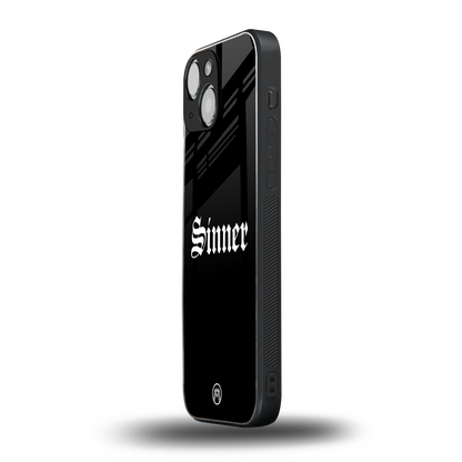 sinner back phone cover | glass case for iphone 13 mini