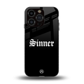 sinner back phone cover | glass case for iphone 13 pro