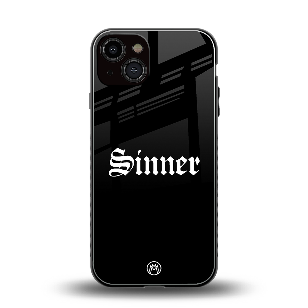 sinner back phone cover | glass case for iphone 13