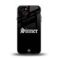 sinner back phone cover | glass case for iphone 13