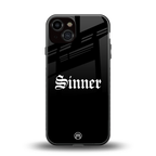 sinner back phone cover | glass case for iphone 13