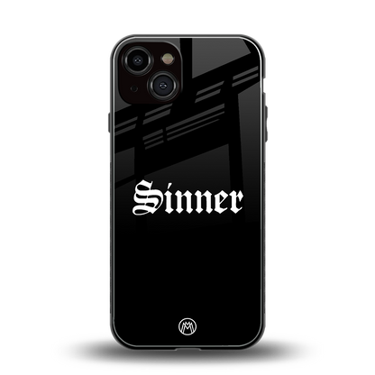 sinner back phone cover | glass case for iphone 13