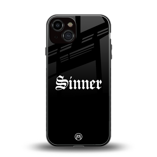 sinner back phone cover | glass case for iphone 13