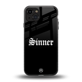 sinner back phone cover | glass case for iphone 15