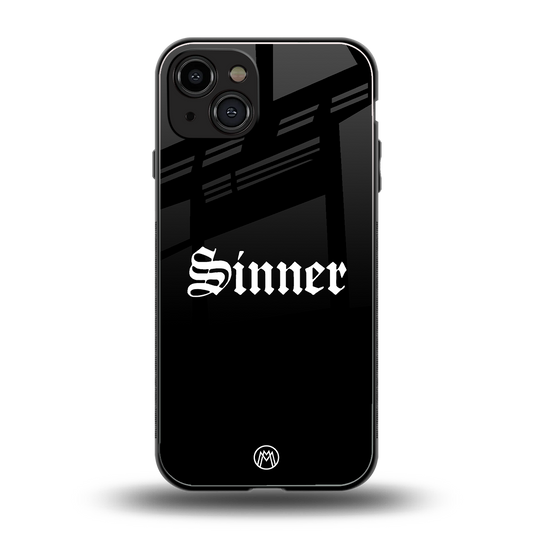 sinner back phone cover | glass case for iphone 14