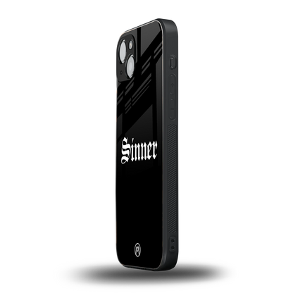 sinner back phone cover | glass case for iphone 14