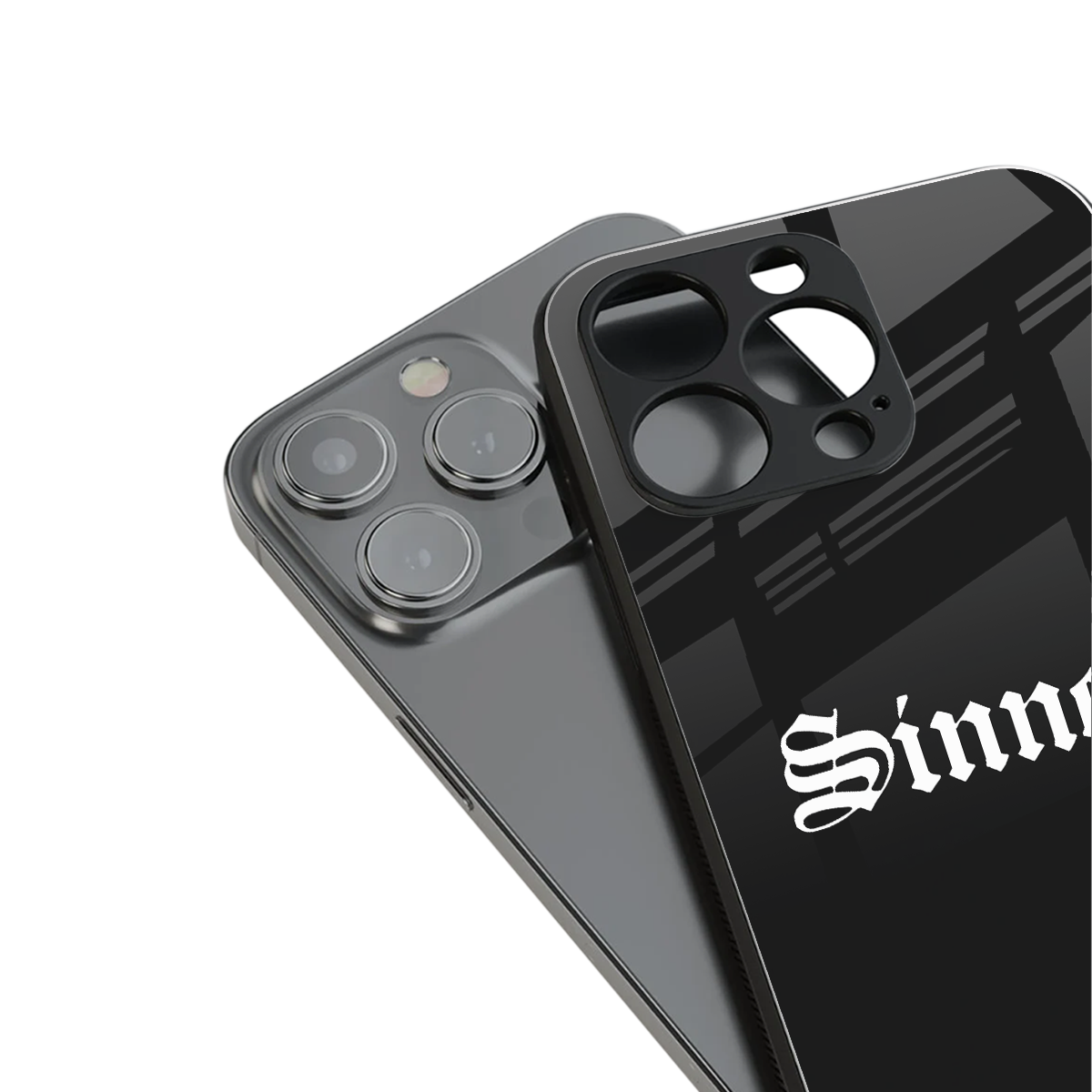 sinner back phone cover | glass case for iphone 13 pro max