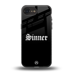 sinner back phone cover | glass case for iphone 16e