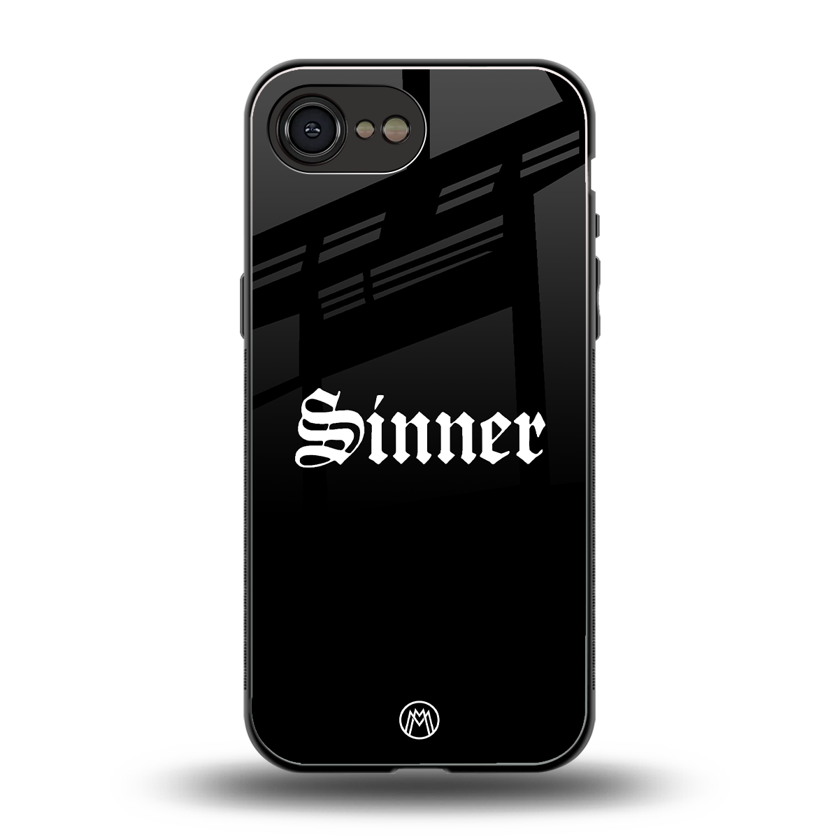 sinner back phone cover | glass case for iphone 16e