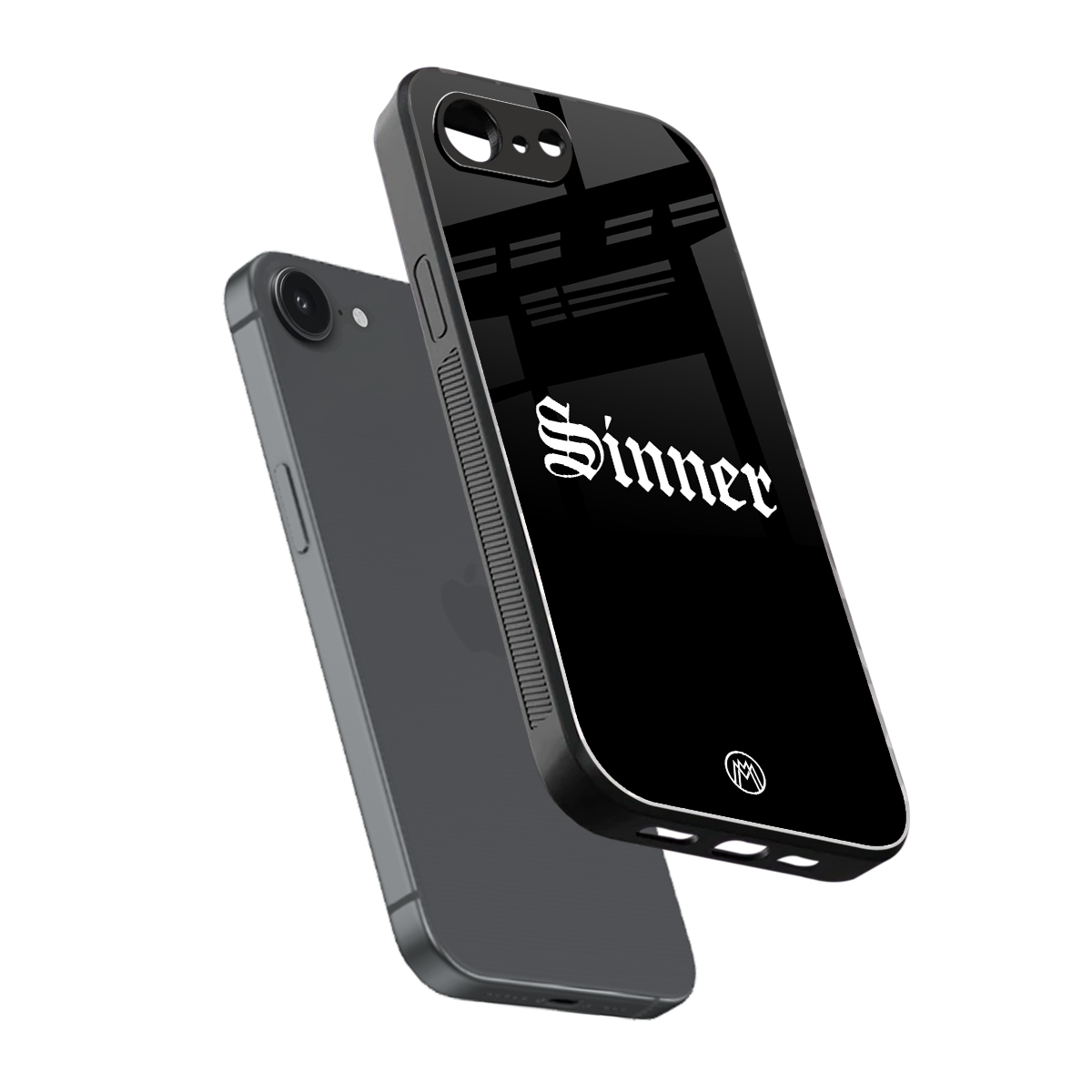 sinner back phone cover | glass case for iphone 16e