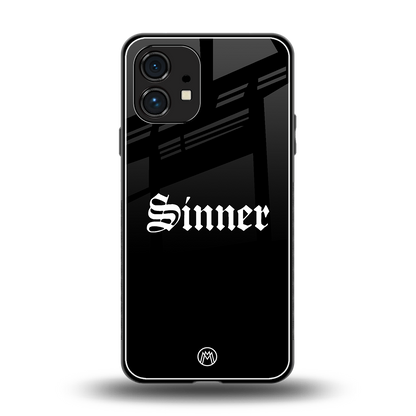 sinner back phone cover | glass case for nothing phone 1
