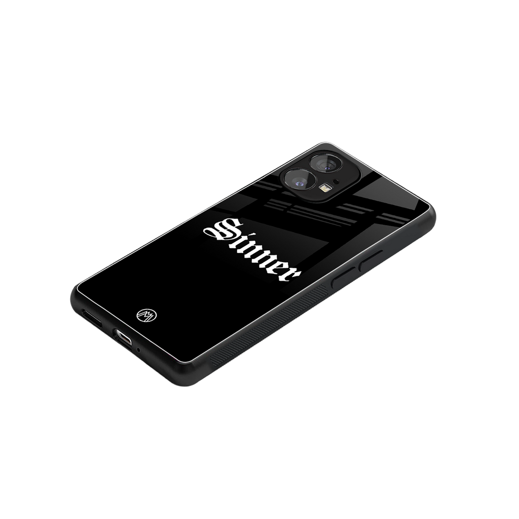 sinner back phone cover | glass case for nothing phone 1
