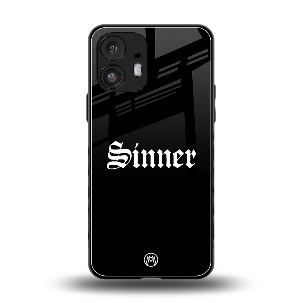sinner back phone cover | glass case for nothing phone 2