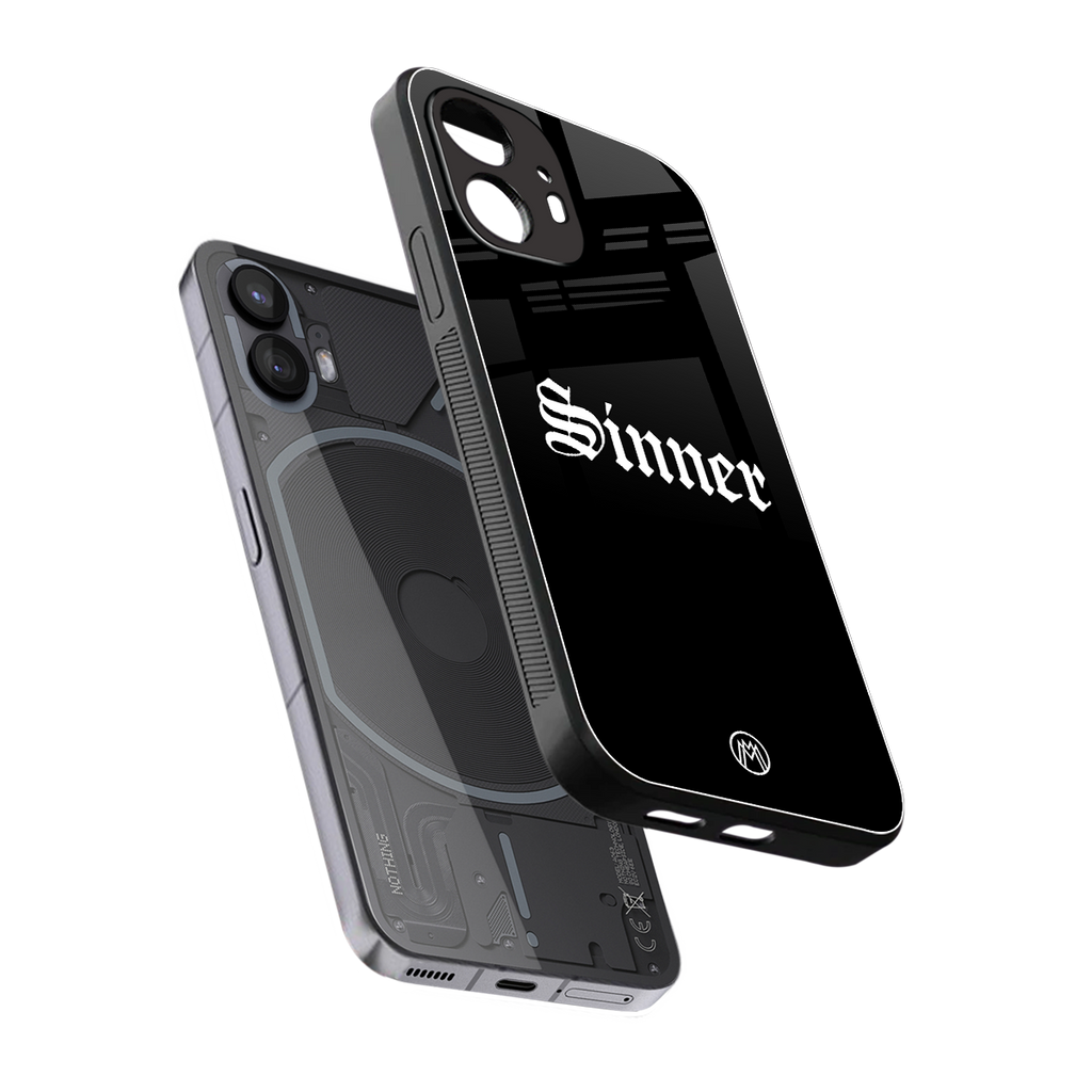 sinner back phone cover | glass case for nothing phone 2