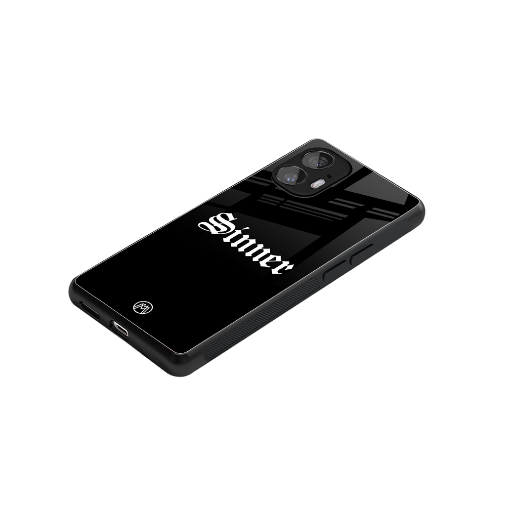sinner back phone cover | glass case for nothing phone 2