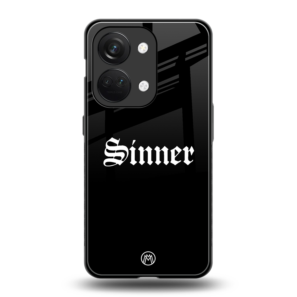 sinner back phone cover | glass case for oneplus nord 3