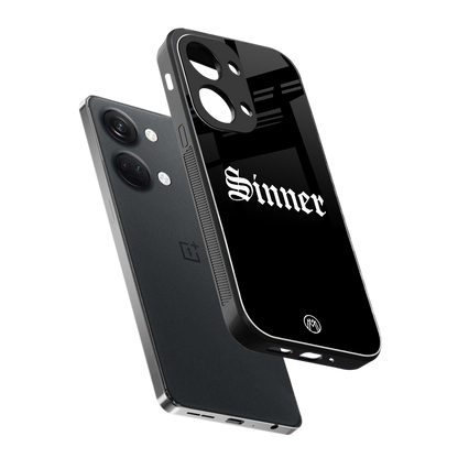 sinner back phone cover | glass case for oneplus nord 3