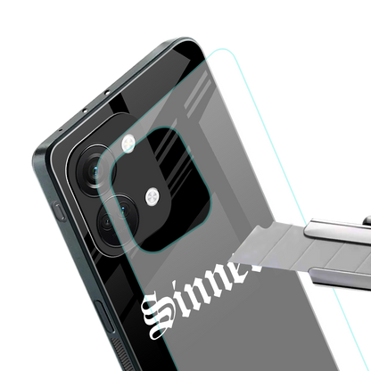 sinner back phone cover | glass case for oneplus nord 3