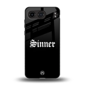 sinner back phone cover | glass case for oneplus nord 4