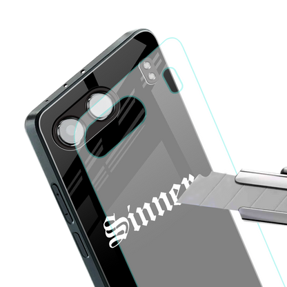 sinner back phone cover | glass case for oneplus nord 4