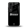 sinner back phone cover | glass case for oneplus nord ce 4