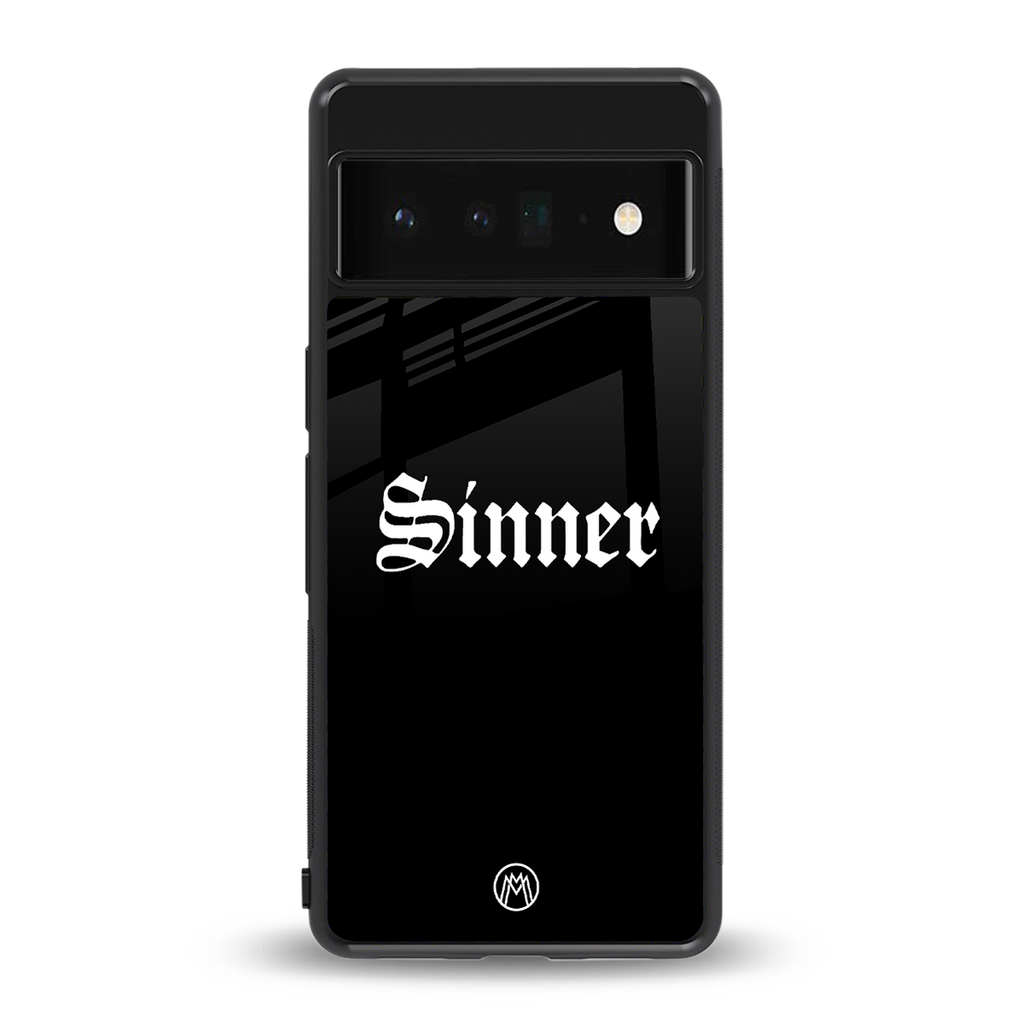 sinner back phone cover | glass case for google pixel 6 pro