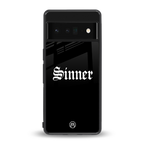 sinner back phone cover | glass case for google pixel 6 pro