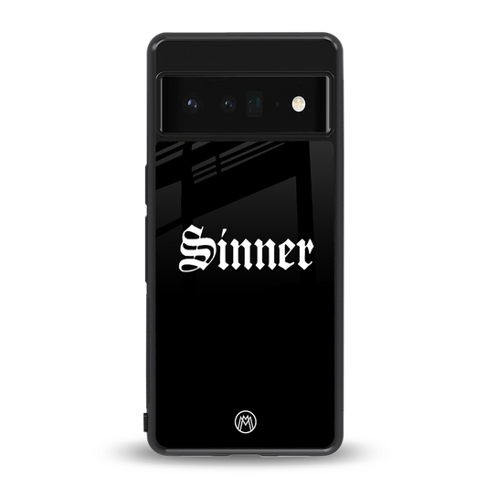 sinner back phone cover | glass case for google pixel 6 pro