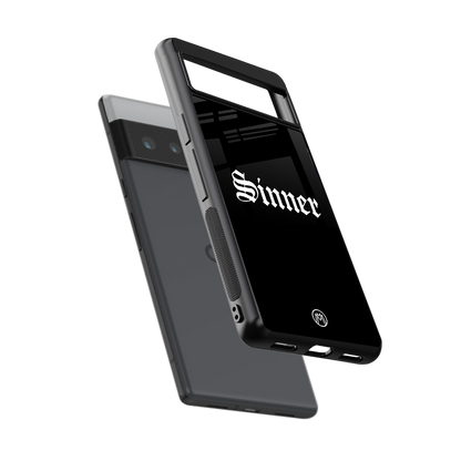 sinner back phone cover | glass case for google pixel 6 pro