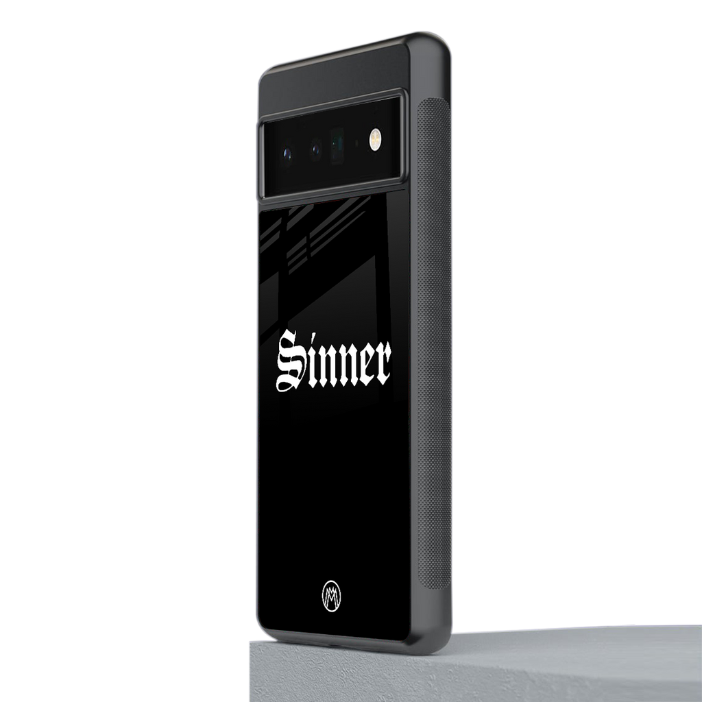 sinner back phone cover | glass case for google pixel 6 pro