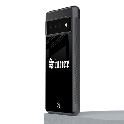 sinner back phone cover | glass case for google pixel 6 pro