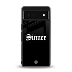 sinner back phone cover | glass case for Google Pixel 6A