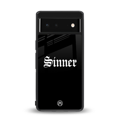 sinner back phone cover | glass case for Google Pixel 6A