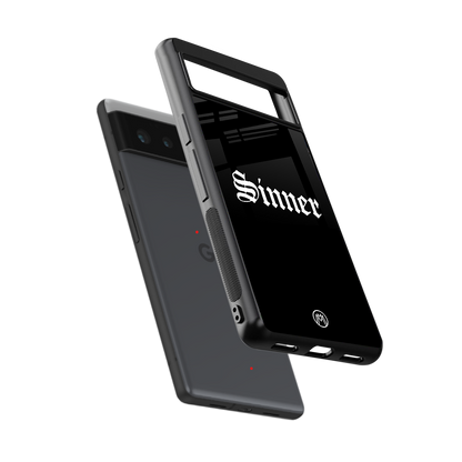 sinner back phone cover | glass case for Google Pixel 6A