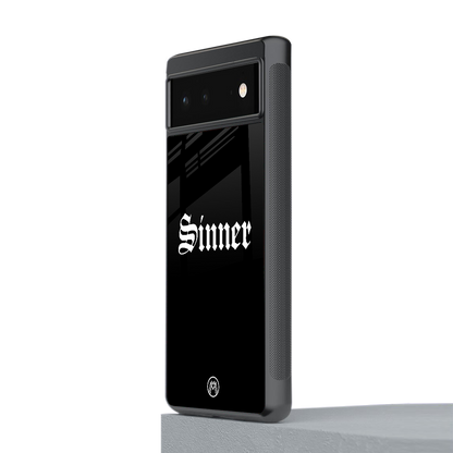 sinner back phone cover | glass case for Google Pixel 6A
