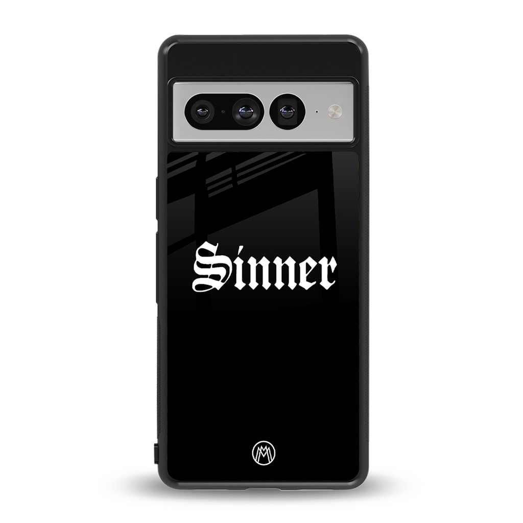 sinner back phone cover | glass case for google pixel 7 pro