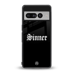 sinner back phone cover | glass case for google pixel 7 pro