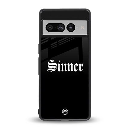 sinner back phone cover | glass case for google pixel 7 pro