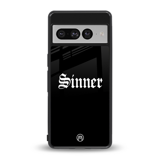 sinner back phone cover | glass case for google pixel 7 pro