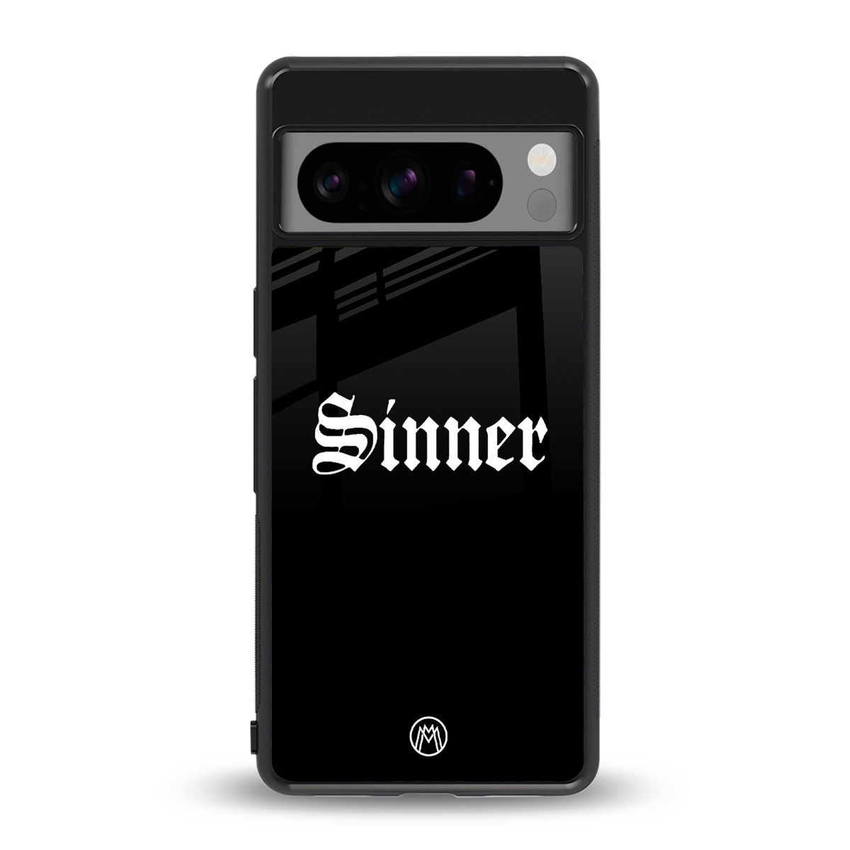 sinner back phone cover | glass case for google pixel 8 pro