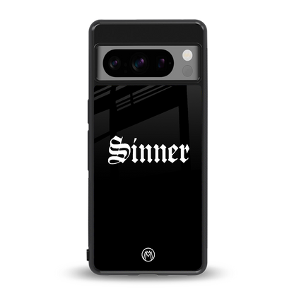 sinner back phone cover | glass case for google pixel 8 pro