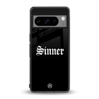 sinner back phone cover | glass case for google pixel 8 pro