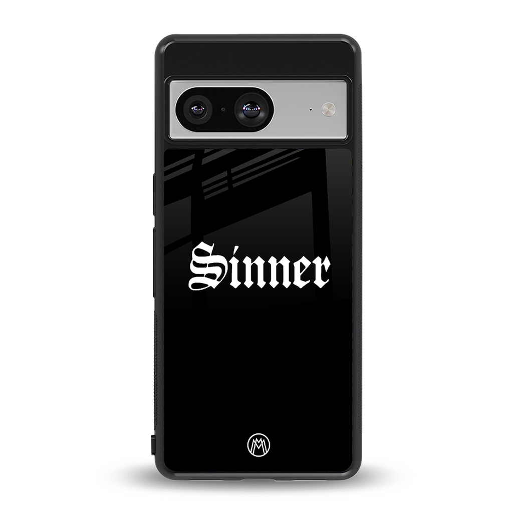 sinner back phone cover | glass case for Google Pixel 8