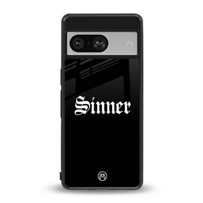 sinner back phone cover | glass case for Google Pixel 8
